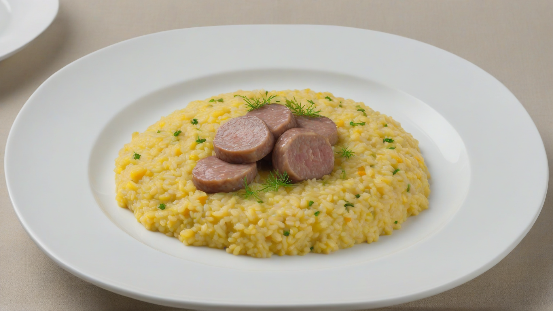 risotto zafferano e salsiccia